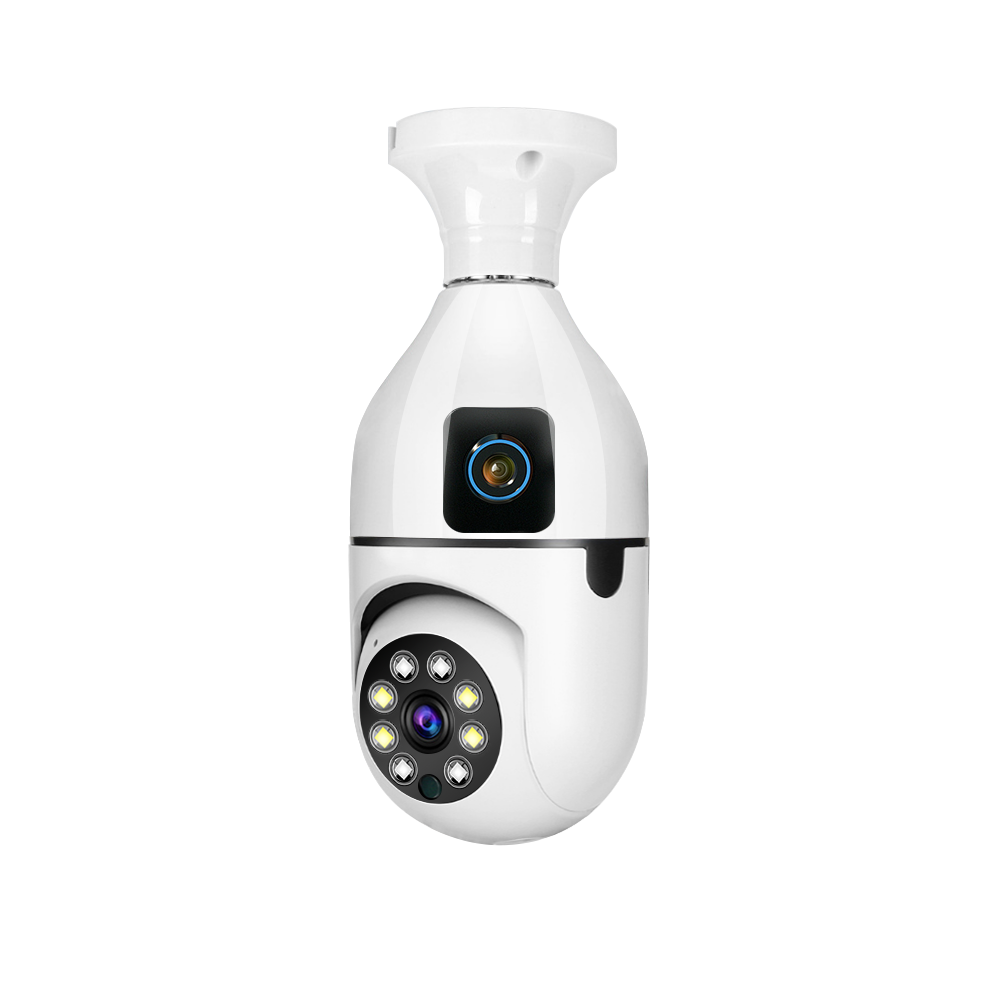 Wifi dual lens bulb camera